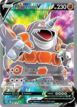 RHYPERIOR V 181/189 DARKNESS ABLAZE POKEMON (FULL ART, NM) - Image 1