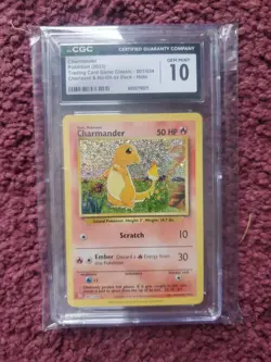 CGC Gem Mint 10 Charmander Trading Card Game Classic Holo 001/034 - Image 1