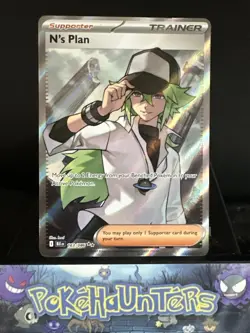 Pokemon Card N’s Plan 163/086 Black Bolt Full Art Trainer Near Mint - Image 1