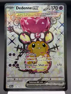 Dedenne ex 239/193 - Full Art Holo - Paldea Evolved Pokemon Card NM - Image 1