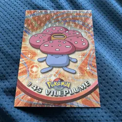 2000 Topps Pokemon Vileplume #45 Foil HOLO Card Pokemon TV Animation Edition - Image 1