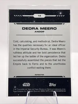 2024 Topps Chrome Star Wars Galaxy Card #14 Dedra Meero Refractor - Image 2