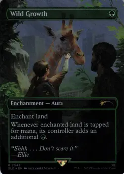 MTG Wild Growth (Rainbow) (7049) | NM Foil | Secret Lair Last of Us {SLD} - Image 2