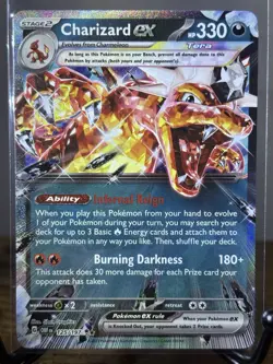 Pokemon TCG Charizard EX Holo Double Rare Scarlet & Violet Obsidian Flames NM - Image 1