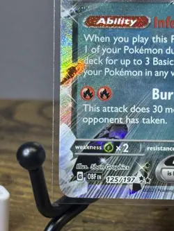 Pokemon TCG Charizard EX Holo Double Rare Scarlet & Violet Obsidian Flames NM - Image 4