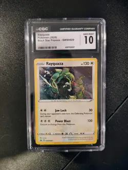 2020 POKEMON BLACK STAR PROMOS #SWSH029 RAYQUAZA CGC 10 GEM MINT - Image 1