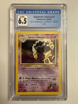 2000 Pokemon Gym Challenge 16/132 Sabrina's Alakazam Holo CGC 6.5 - Image 1