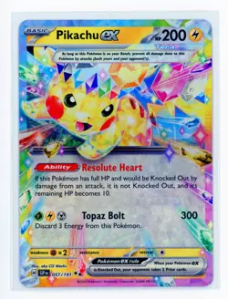 Pokemon TCG Surging Sparks Double Rare Pikachu ex #057/191 - Image 1