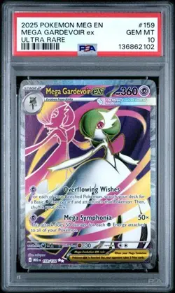 Mega Gardevoir ex 159/132 Me01: Mega Evolution Pokemon TCG PSA 10 - Image 1