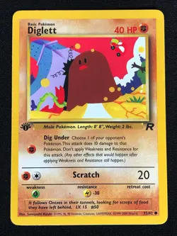 Pokemon Diglett 52/82 1st Common (LP) - Image 1