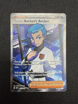 Pokemon TCG Team Rocket's Archer 223/182 Destined Rivals Ultra Rare Holo NM - Image 1