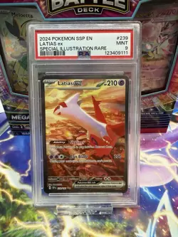 2024 Pokemon SSP EN Latias ex Special Illustration Rare 239/191 PSA 9 - Image 1