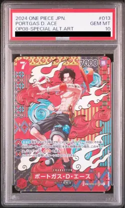 PSA 10 Portgas D. Ace OP02-013 OP08 SP ALT ART TWO LEGENDS One Piece Card Japan - Image 1
