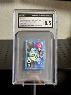 Pokemon Blastoise 1997 Mini CoroCoro Karuta Hand Cut cgc 8.5 graded pop 3 - Image 1