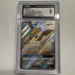 CGC 9 MINT POKEMON CARD 2020 TAG TEAM BLACK STAR PROMO EEVEE GX FULL ART SM242 - Image 1