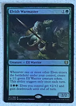 MTG Magic the Gathering Kaldheim Foil Elvish Warmaster - Rare - Image 1