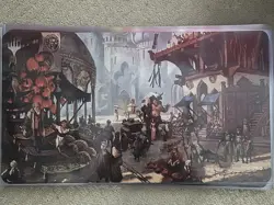 Magic the Gathering Bazaar of Baghdad Playmat Signed Artist Christopher Moeller - Image 1