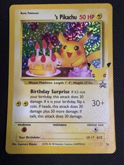 Pokemon TCG ______'s Pikachu Promo Holo 24/53 Celebrations Birthday - Image 1