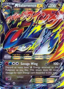 Damaged M Salamence EX - XY171 - Mega Salamence EX Premium Collection Pokemon XY - Image 1