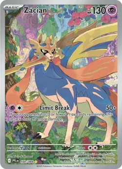 NM-Mint Zacian - 100/094 - Illustration Rare Pokemon Phantasmal Flames - Image 1