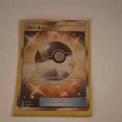 Pokemon Ultra Ball Secret Rare 161/149 Holo Trainer Item SM Base Set English - Image 1