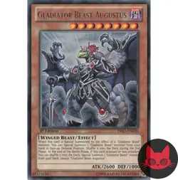 Yugioh Gladiator Beast Augustus PRIO-EN030 Rare 1st Edition NM - Image 1