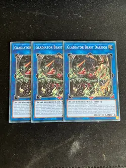 YuGiOh - 3x Gladiator Beast Dareios - SUDA - Common - 1st Edition - - Image 1