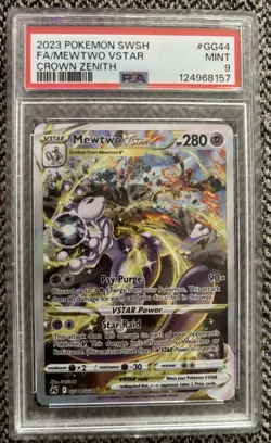 Mewtwo VSTAR GG44/GG70 Pokemon Crown Zenith: Galarian Gallery Holo PSA 9 - Image 1