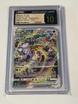 Pokemon Crown Zenith Mewtwo VSTAR GG44/GG70 Galarian Gallery CGC 10 Pristine - Image 1