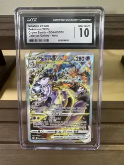 CGC 10 Mewtwo VSTAR #GG44 Crown Zenith Galarian Gallery PSA - Image 1