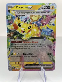 Pikachu Ex - 057/191 - Pokemon - Surging Sparks Double Rare NM TCG - Image 1