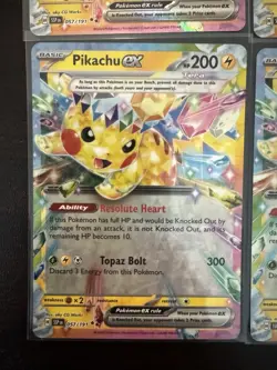 Pokemon Card TCG Pikachu Ex 057/191 Double Rare Surging Sparks Near Mint - Image 1