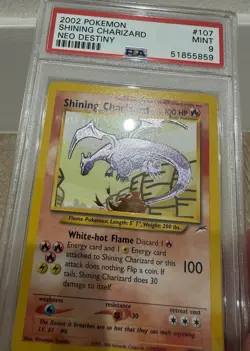 Pokemon Shining Charizard Neo Destiny Unlimited Holo Secret Rare #107 PSA 9 Mint - Image 3
