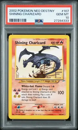 2002 Pokemon Neo Destiny #107 Shining Charizard PSA 10 Card GEM MINT NEW HOLDER! - Image 1