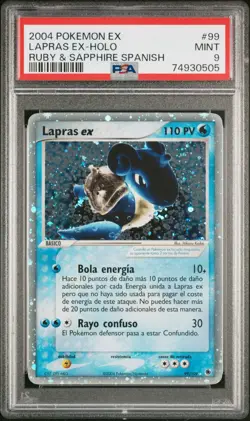 Pokemon TCG Kart- Lapras ex (99/109) - 2003 EX Ruby & Sapphire (SPANISH) - PSA 9 - Image 1
