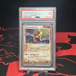 Hitmonchan EX 98/109 Ruby and Sapphire Holo Pokemon Psa 9 mint 2003 - Image 1