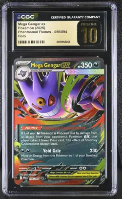 Mega Gengar ex 056/094 - Phantasmal Flames Pokemon Card - CGC 10 Pristine - G281 - Image 1