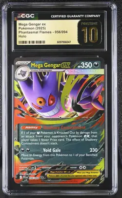 Mega Gengar ex 056/094 - Phantasmal Flames Pokemon Card - CGC 10 Pristine - G258 - Image 1