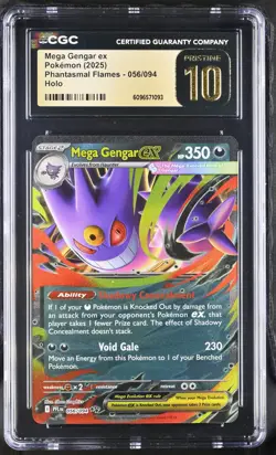Mega Gengar ex 056/094 - Phantasmal Flames Pokemon Card - CGC 10 Pristine - G235 - Image 1