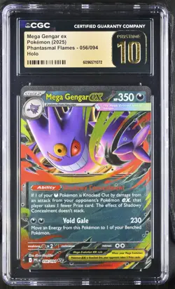 Mega Gengar ex 056/094 - Phantasmal Flames Pokemon Card - CGC 10 Pristine - G205 - Image 1