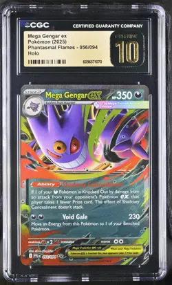 Mega Gengar ex 056/094 - Phantasmal Flames Pokemon Card - CGC 10 Pristine - G200 - Image 1