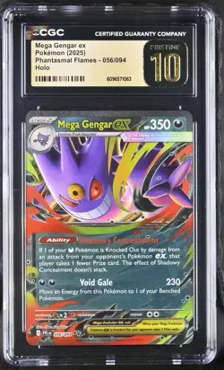 Mega Gengar ex 056/094 - Phantasmal Flames Pokemon Card - CGC 10 Pristine - G184 - Image 1