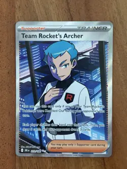 Pokemon TCG Trainer Team Rocket’s Archer Destined Rivals Ultra Rare 223/182 NM - Image 1