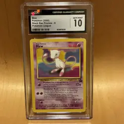 2000 Pokemon Mew Black Star Promo #8 Pokemon League CGC 10 GEM MINT - Image 1