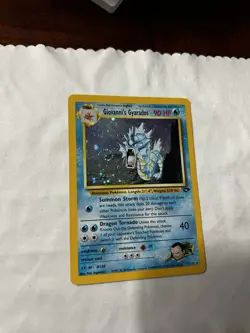 Pokemon TCG Giovanni's Gyarados Holo Rare 5/132 Gym Challenge 2000 w/ Swirl - Image 3