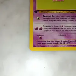 1st Edition Slowpoke 55/62 Wizards Fossil Carte Pokemon English Pokemon - Image 5