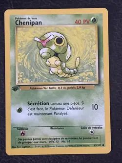 Pokemon TCG FRENCH 1st Edition CHENIPAN 45/102 Common 1999 LP - Image 1