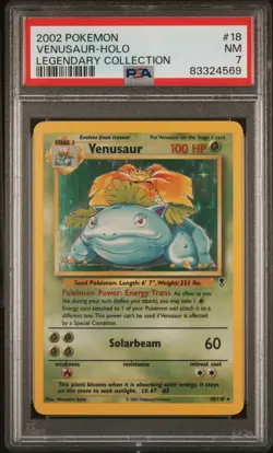 Pokemon Venusaur Holo Legendary Collection PSA 7 - Image 1