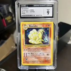 Ninetales Pokemon 1999 Base Set 12/102 Holo CGC 9 - Image 1