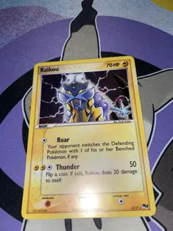 Pokemon TCG Raikou Holo 3/17 POP Series 2 Rare LP+ - Image 1